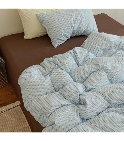Amazon｜ZhiHeGu 布団カバー 4点セットセミダブル ストライプ×ツートン